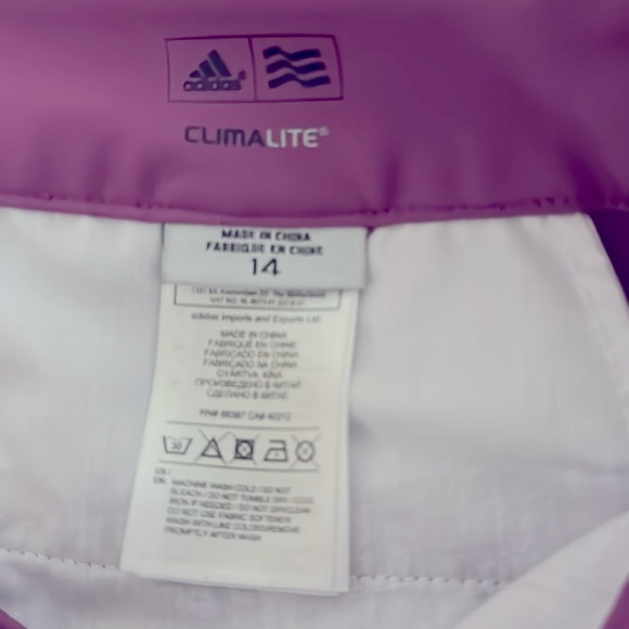 Adidas Climalite Vivid Purple Bermuda/Golf/Running Shorts Size 14 - Picture 8 of 11
